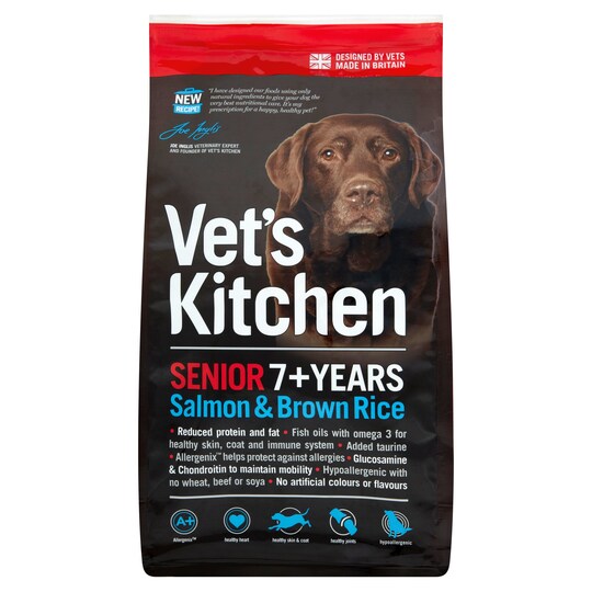 Vets Kitchen Senior Dog Salmon And Brown Rice Tesco Groceries