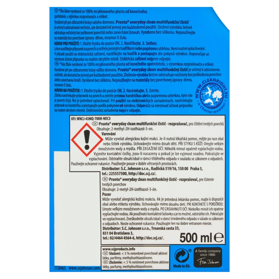 image 1 of Pronto Everyday Clean Multi-Surface Cleaner 750 ml