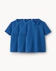 image 3 of F&F School Boys 3-Pack Pure Cotton Regular Fit Polo Shirts in Cobalt Blue