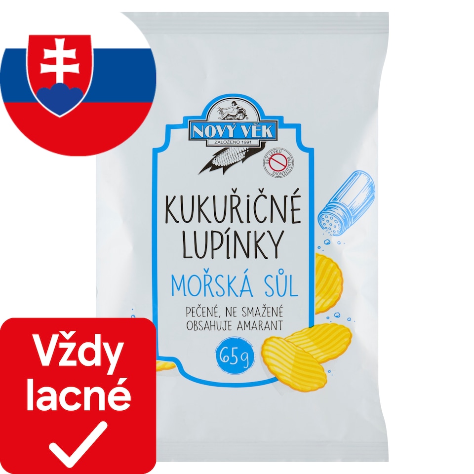 obrázok 1 z Nový Věk Kukuričné lupienky s morskou soľou 65 g