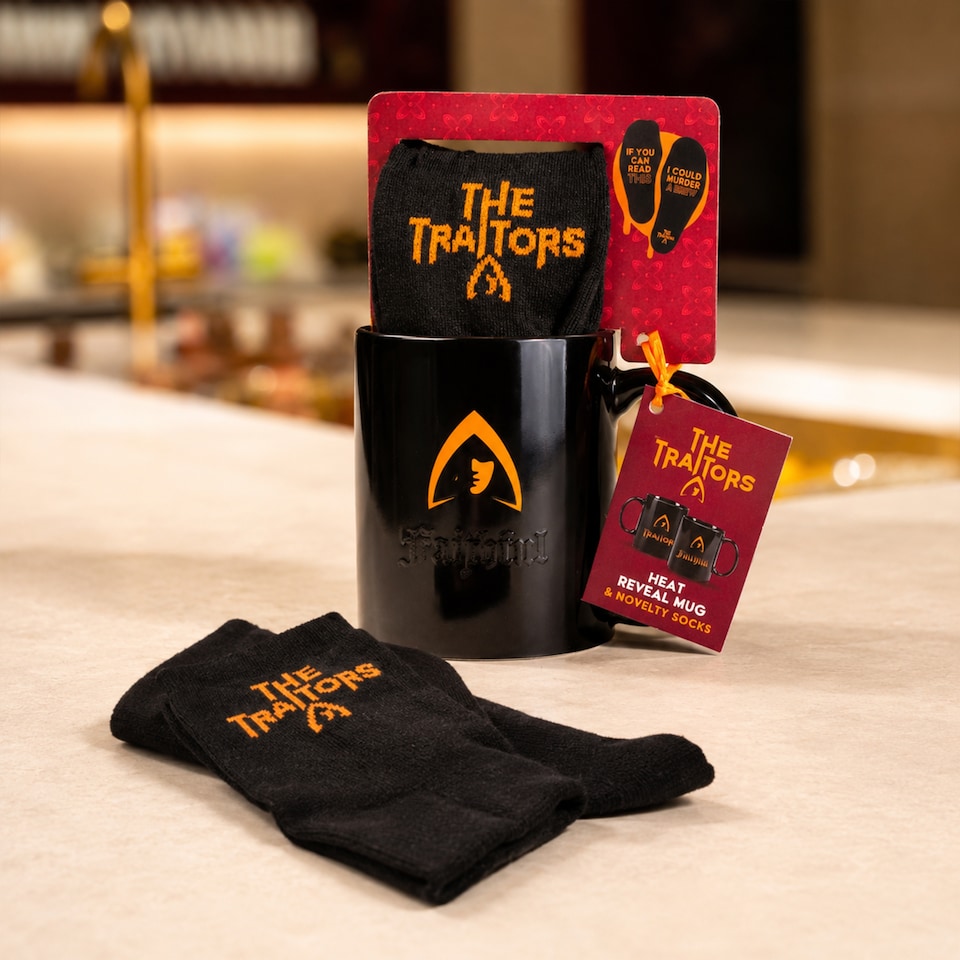 image 1 of The Traitors Heat Reveal Mug & Novelty Socks Gift Set