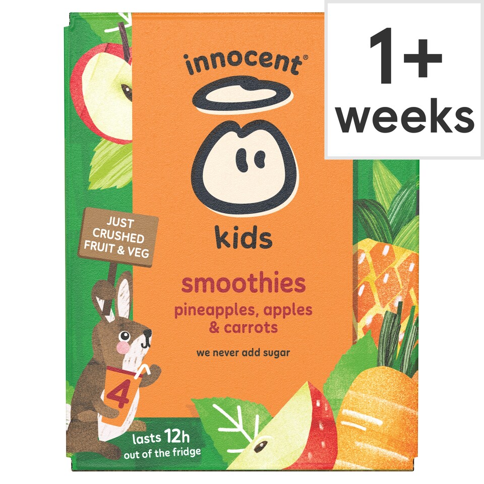 image 1 of innocent Kids Smoothies Pineapples, Apples & Carrots 4 x 150ml