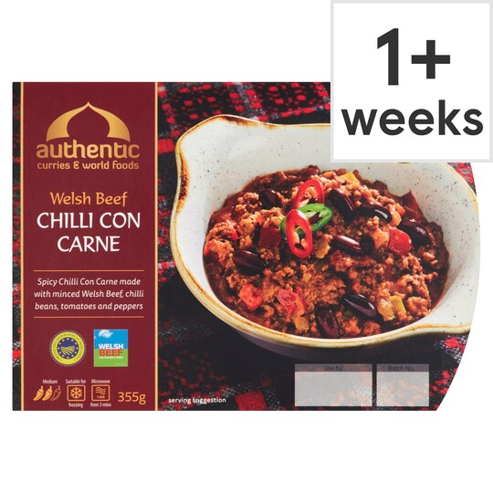 Authentic Curry Beef Chilli Con C Con Carne 355G Tesco Groceries