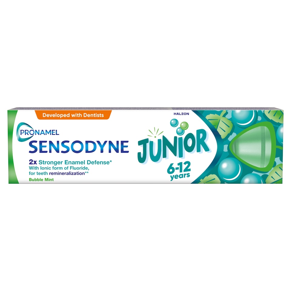 image 1 of Sensodyne Pronamel Junior Bubble Mint Toothpaste with Fluoride 6 - 12 Years 75ml