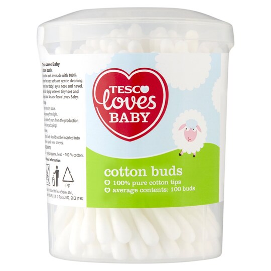 T. Loves Bby Cotton Buds 100 Pk Tesco Groceries