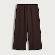 F&F Wide Leg Elasticated Trousers in Brown