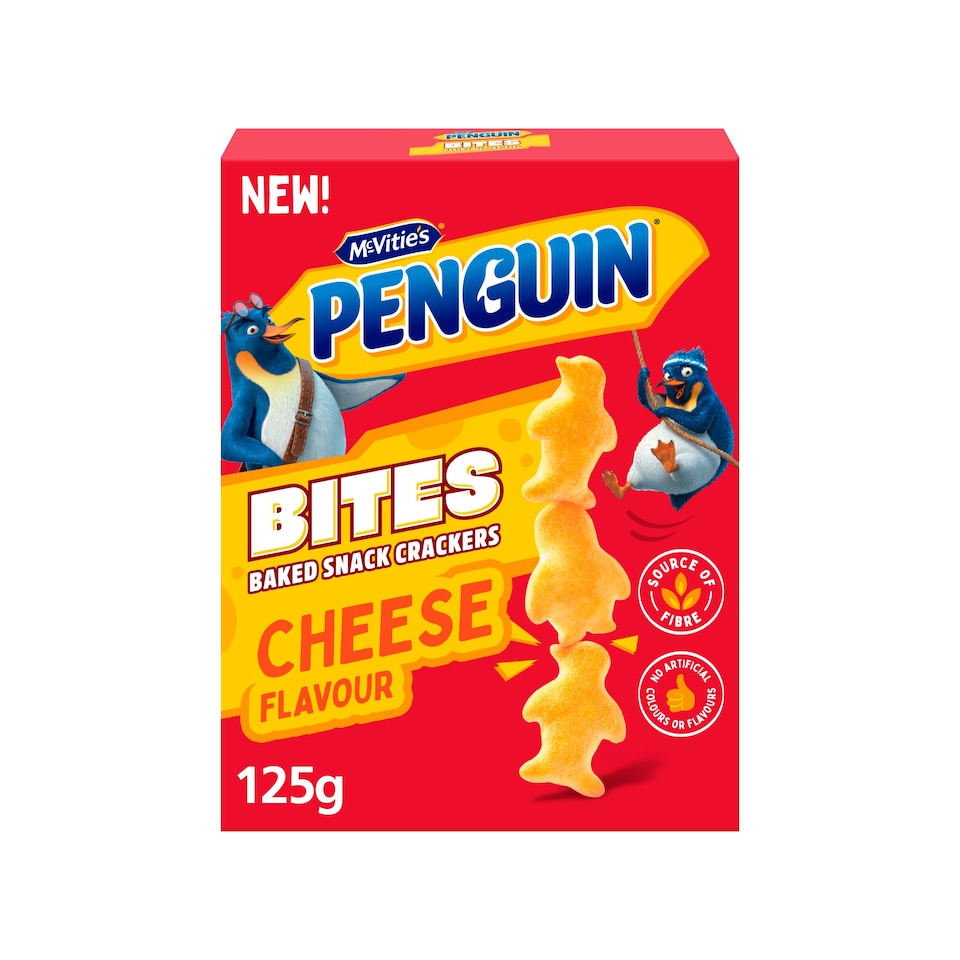 image 1 of McVitie's Penguin Bites Baked Crackers Cheese Flavour 125g