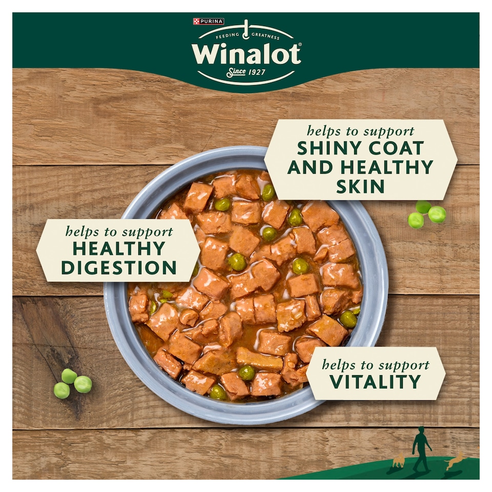 image 1 of WINALOT Meaty Chunks Mixed in Jelly Wet Dog Food 80x100g