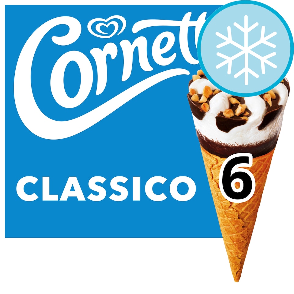 image 1 of Cornetto Classic Ice Cream Cones 6x90ml