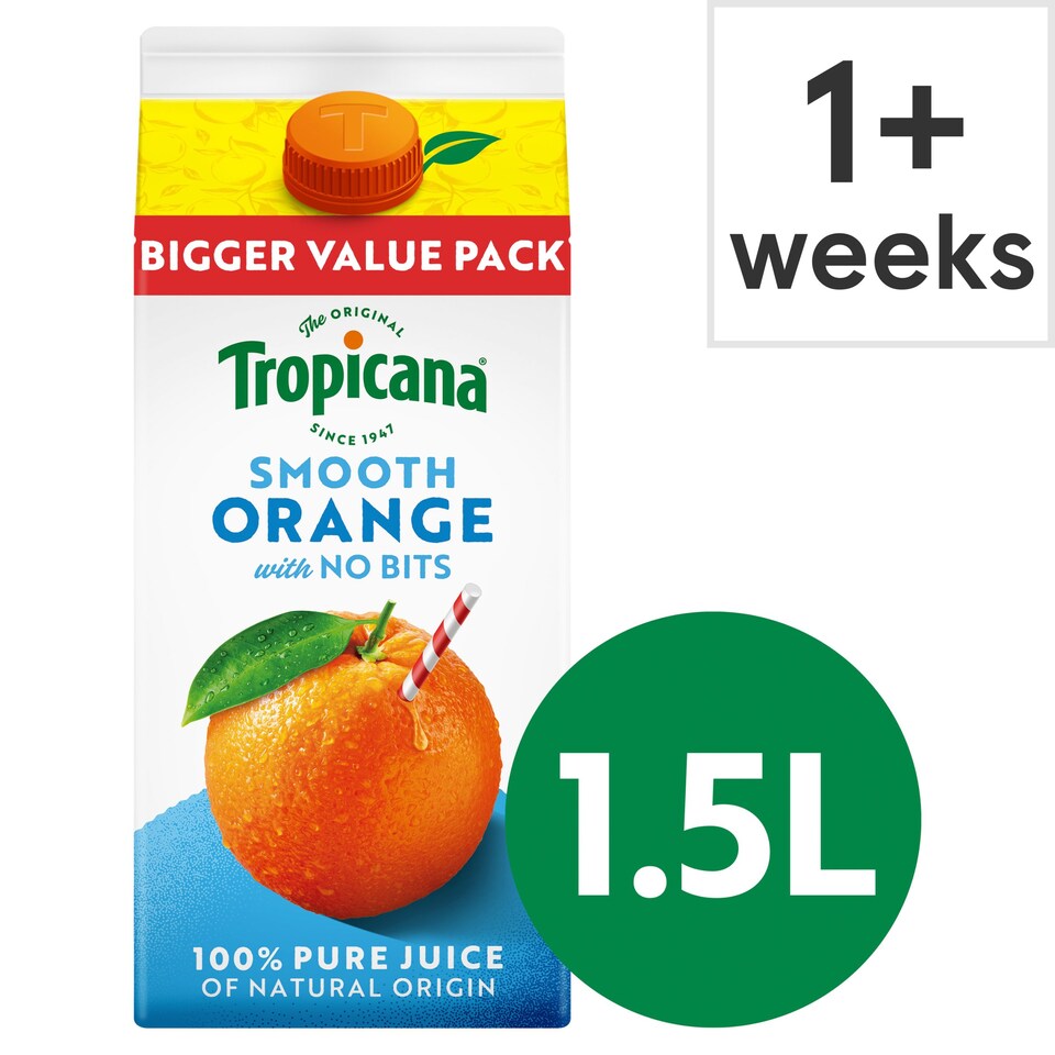 Tropicana Smooth Orange Juice 1.5L Tesco Groceries