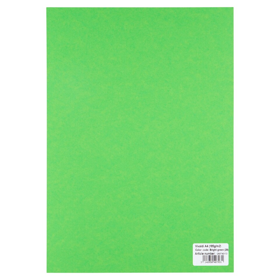 Iris Vivaldi Bright Green hladký papír A4