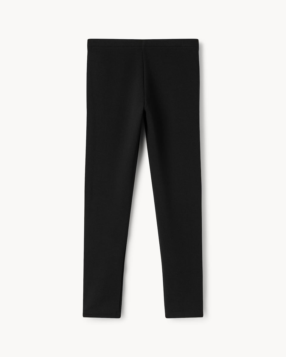 image 1 of F&F Girls Fleece Lined Leggings in Black