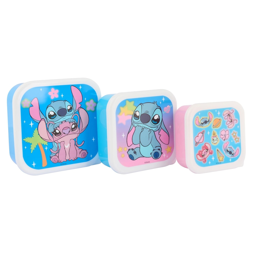 image 1 of Stitch Brush 3 Snack Lunch Box Set of 3