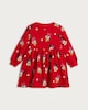 image 4 of Disney Minnie Mouse and Daisy Duck Cotton Rich Print Dress in Red