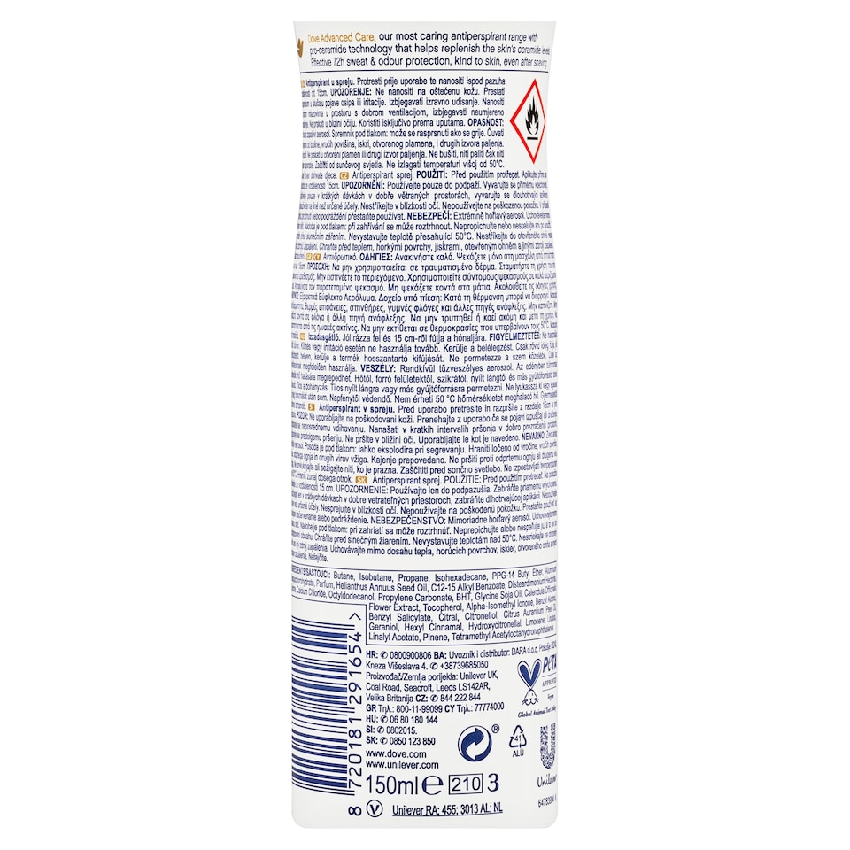 obrázok 1 z Dove Advanced Care Matcha Green Tea Antiperspirant sprej 150 ml