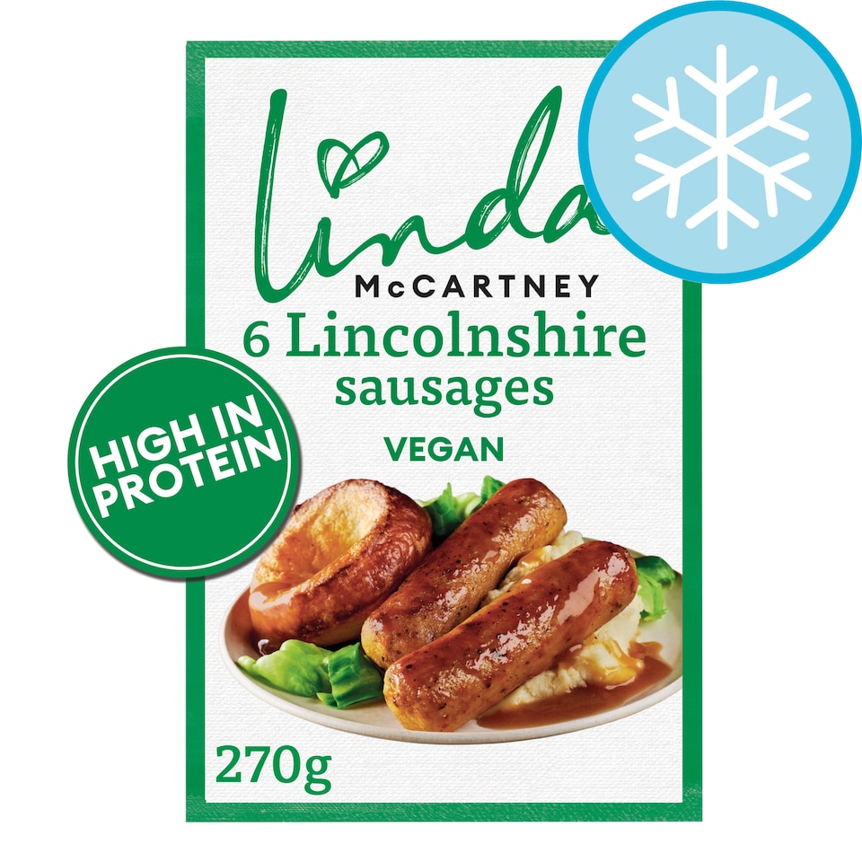 image 1 of Linda McCartney's 6 Vegan Lincolnshire Sausages 270g
