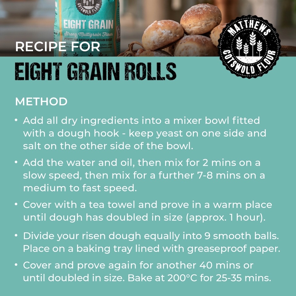 image 1 of Matthews Flour Eight Grain Strong Multigrain 1.5Kg