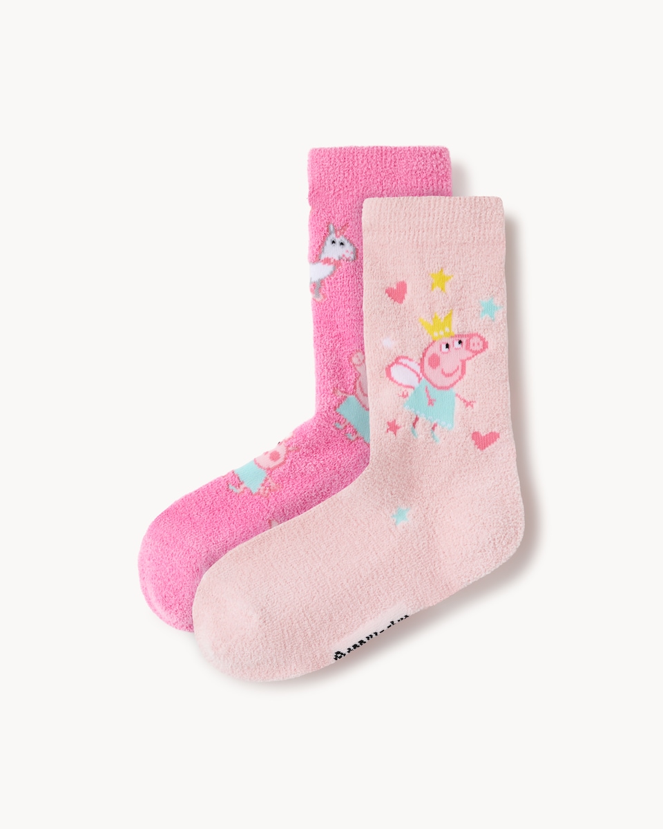 Peppa Pig 2-Pack Cosy Socks in Pink