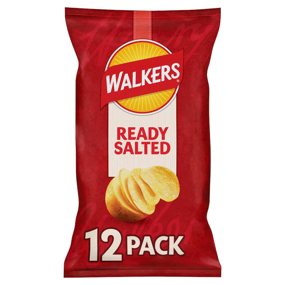 image 1 of Walkers Ready Salted Multipack Crisps 12x25g