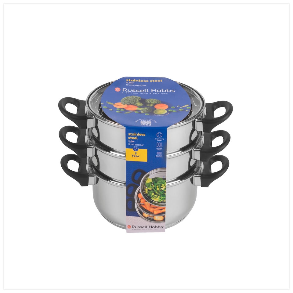 image 1 of Russell Hobbs 3 Tier Steamer 18cm