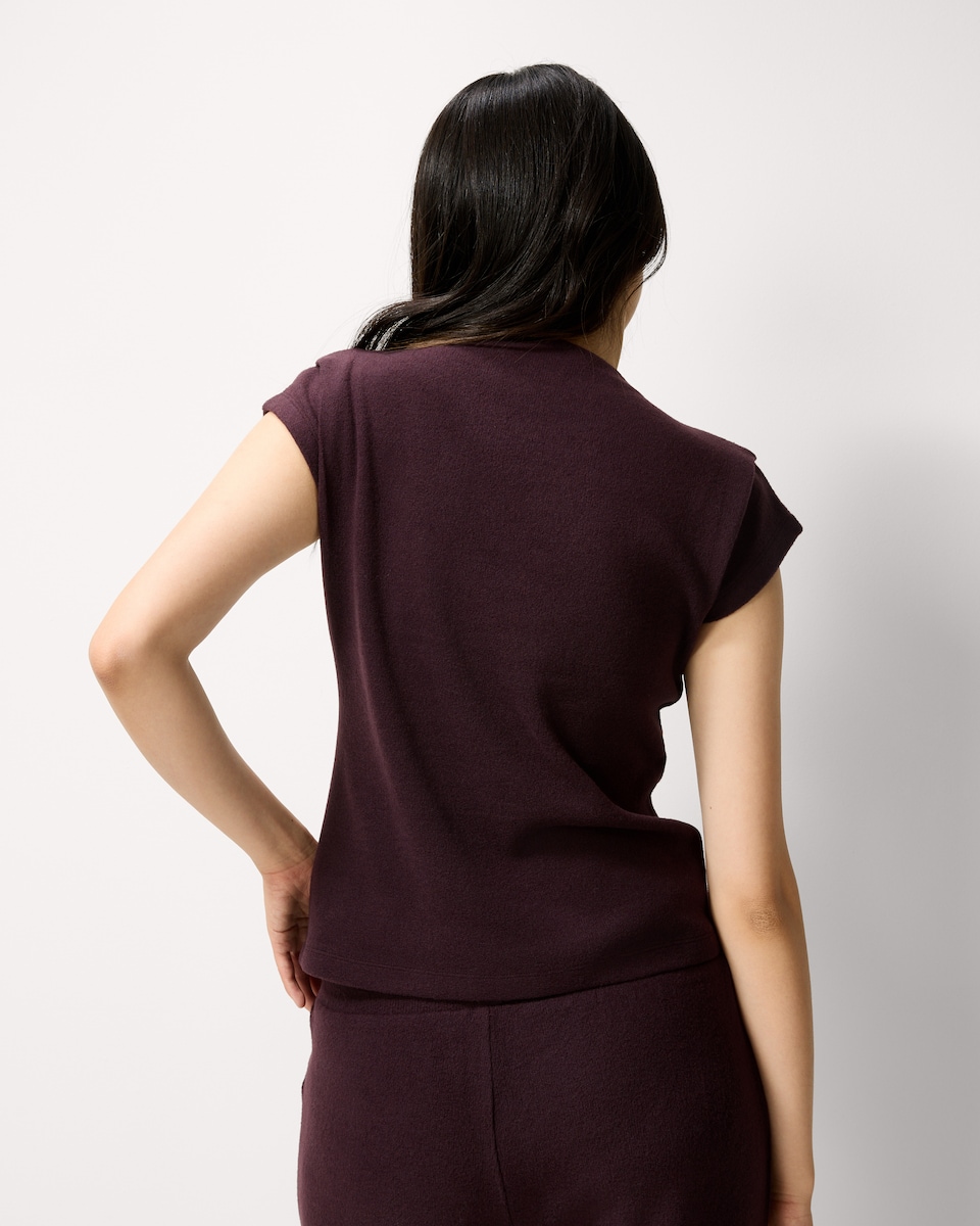 image 1 of F&F Brushed Pleated Sleeve Co-ord Top in Purple