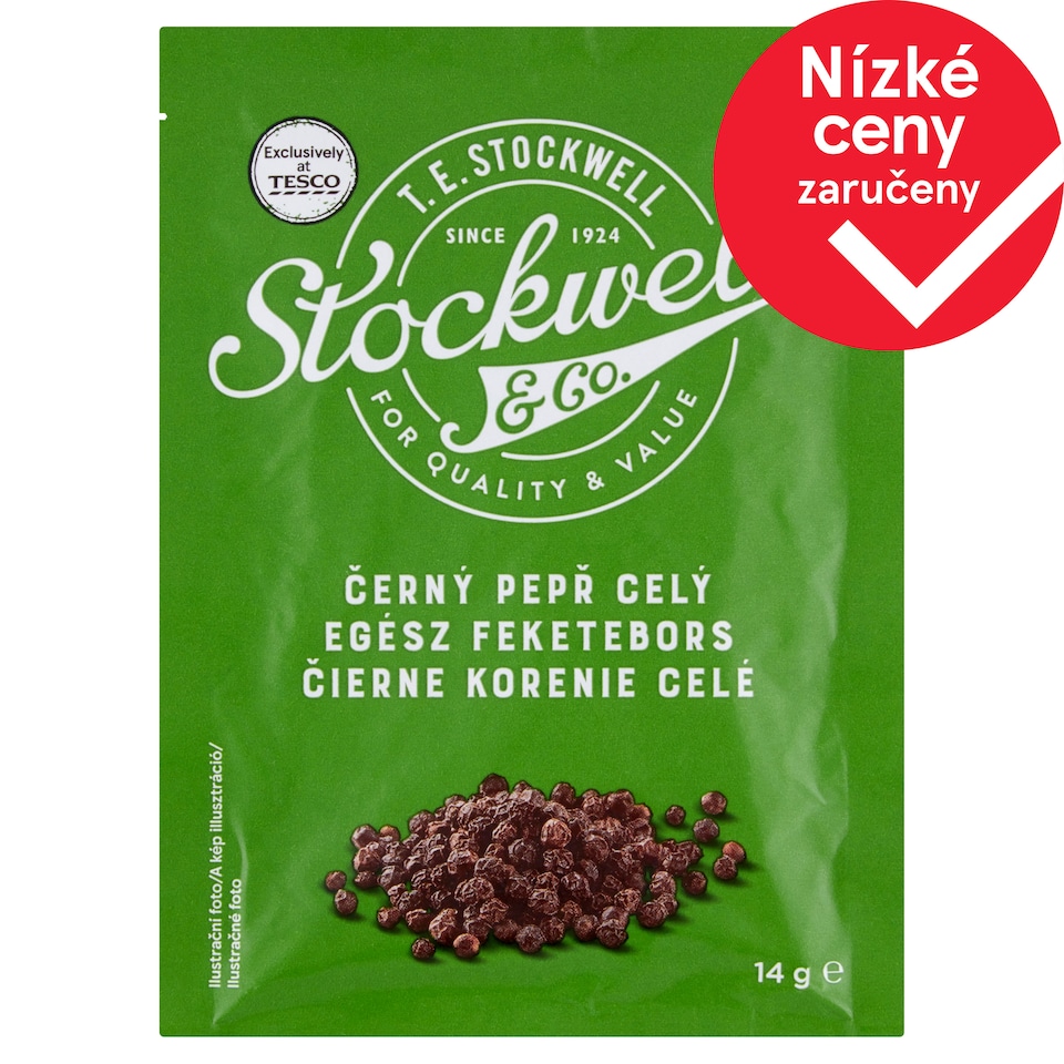 Stockwell & Co. Černý pepř celý 14g