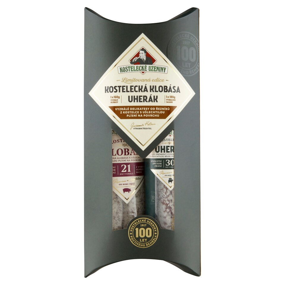 Obrázek 1 pro produkt Kostelecké Uzeniny Kostelecká dvojka dárkové balení 0,340kg