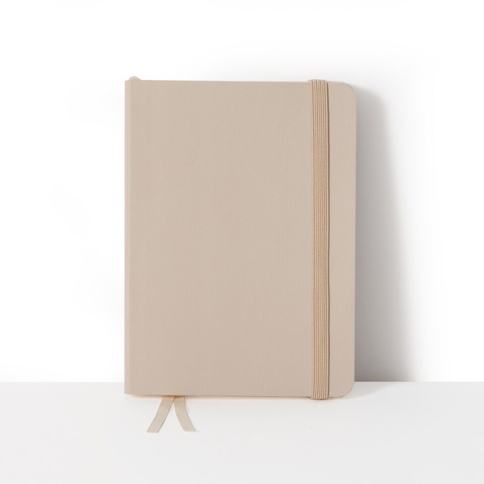 image 1 of Paperchase Agenzio Small Oatmeal Ruled Notebook