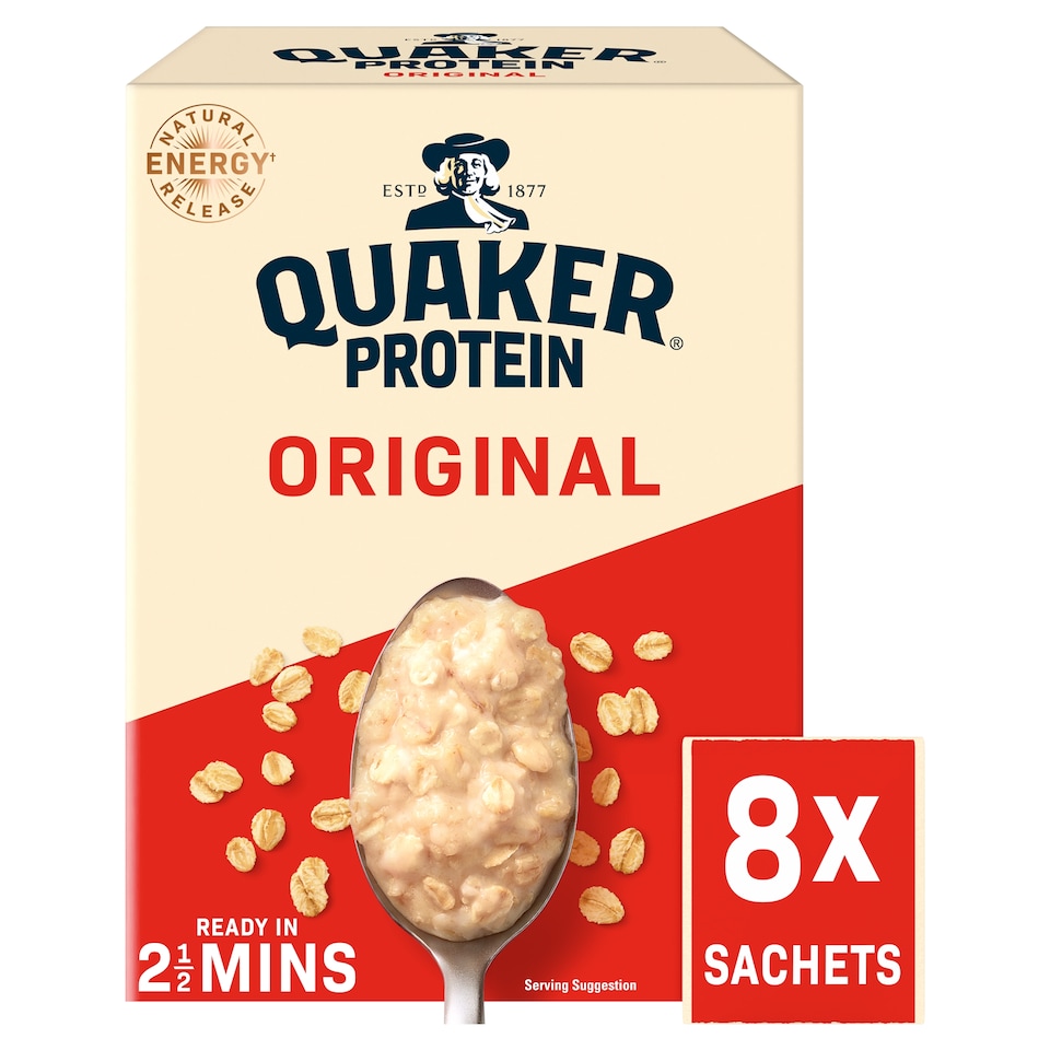 image 1 of Quaker Protein Oat So Simple Original Porridge Sachets 8x37.75g