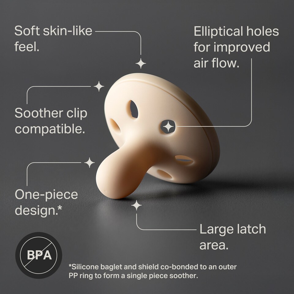 image 1 of Tommee Tippee Breast Like Soothers x2 0-6 Months