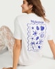 image 1 of OH ME OH MY Pure Cotton Mykonos T-Shirt in White