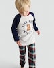 image 1 of F&F Pure Cotton Bear Hugs Top and Bottoms Pyjama Set in Multi