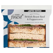 Tesco Finest Roast Beef & Peppercorn Sandwich