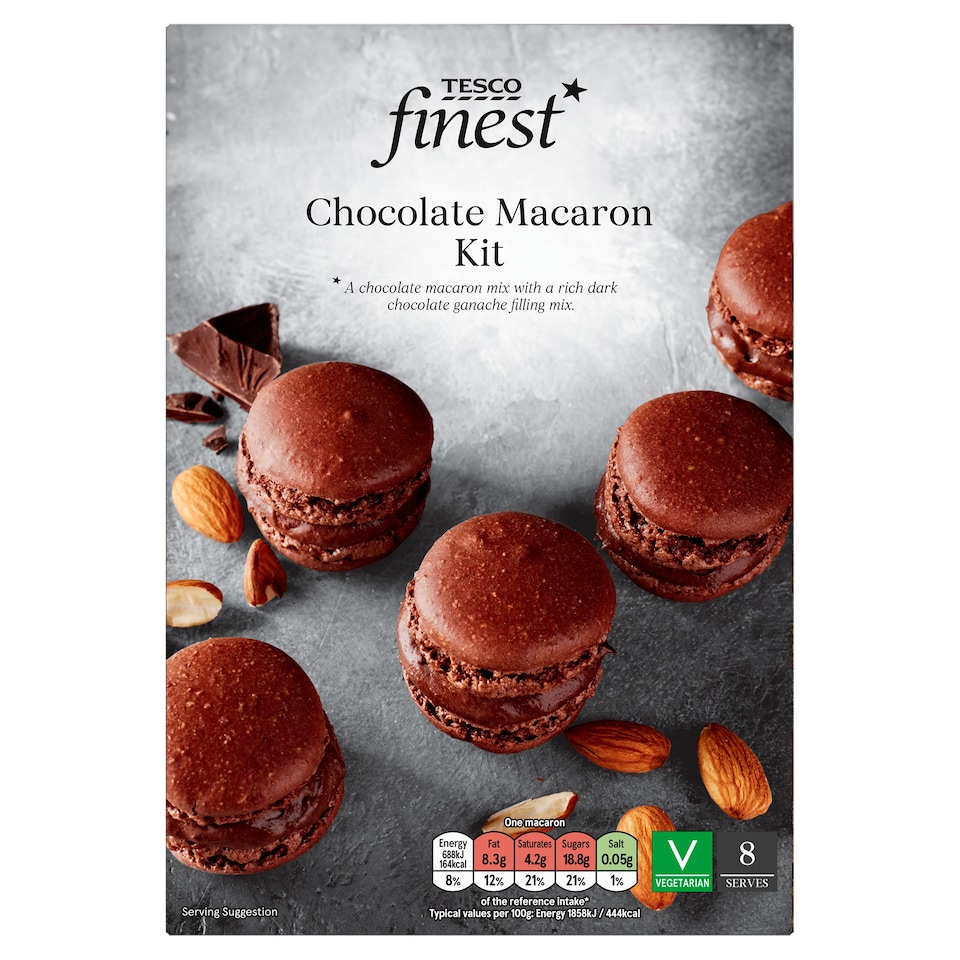 Tesco Finest Chocolate Almond Macarons 223g