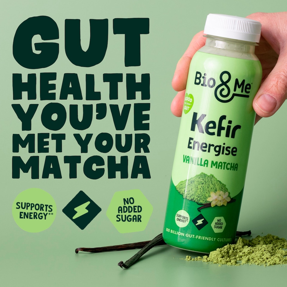 image 1 of Bio&Me Natural Energy Matcha Vanilla Kefir Drink 280ml 