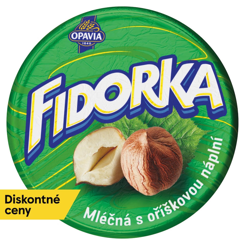 Opavia Fidorka Milky with Hazelnut Filling, Wafer, Green 30 g