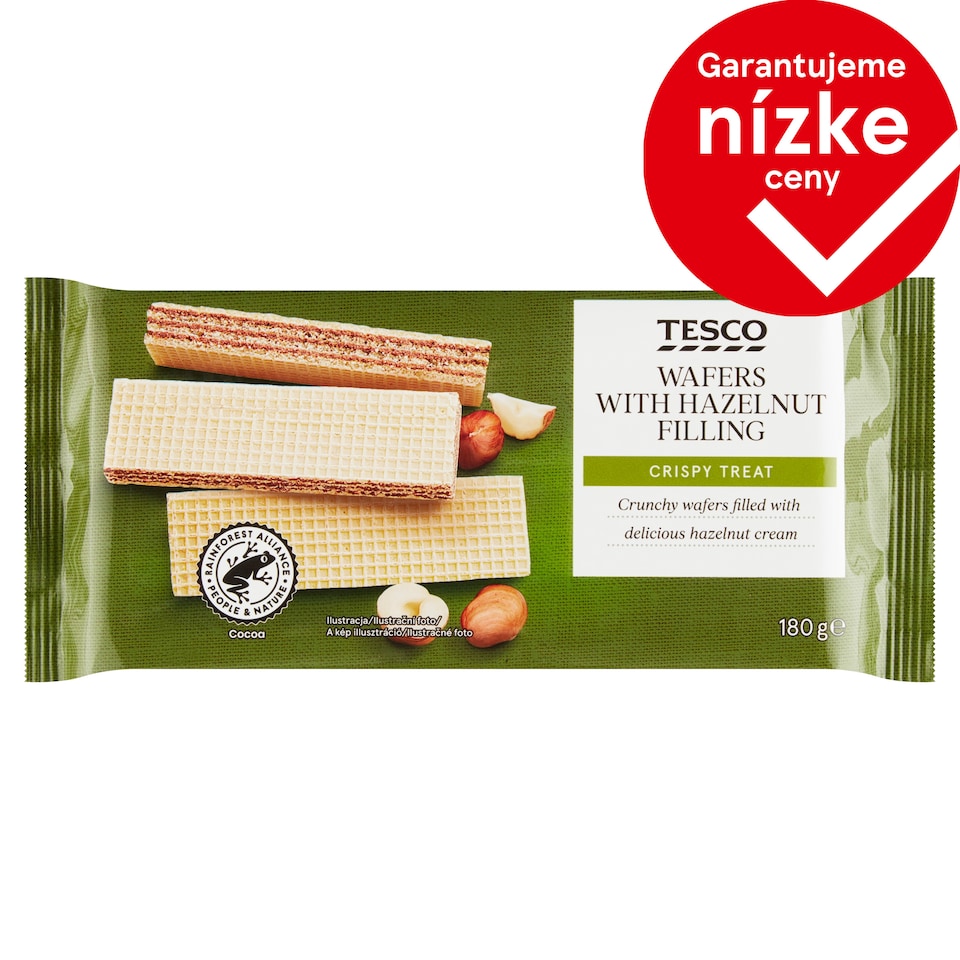 Tesco Oblátky s lieskovoorieškovou náplňou 180 g