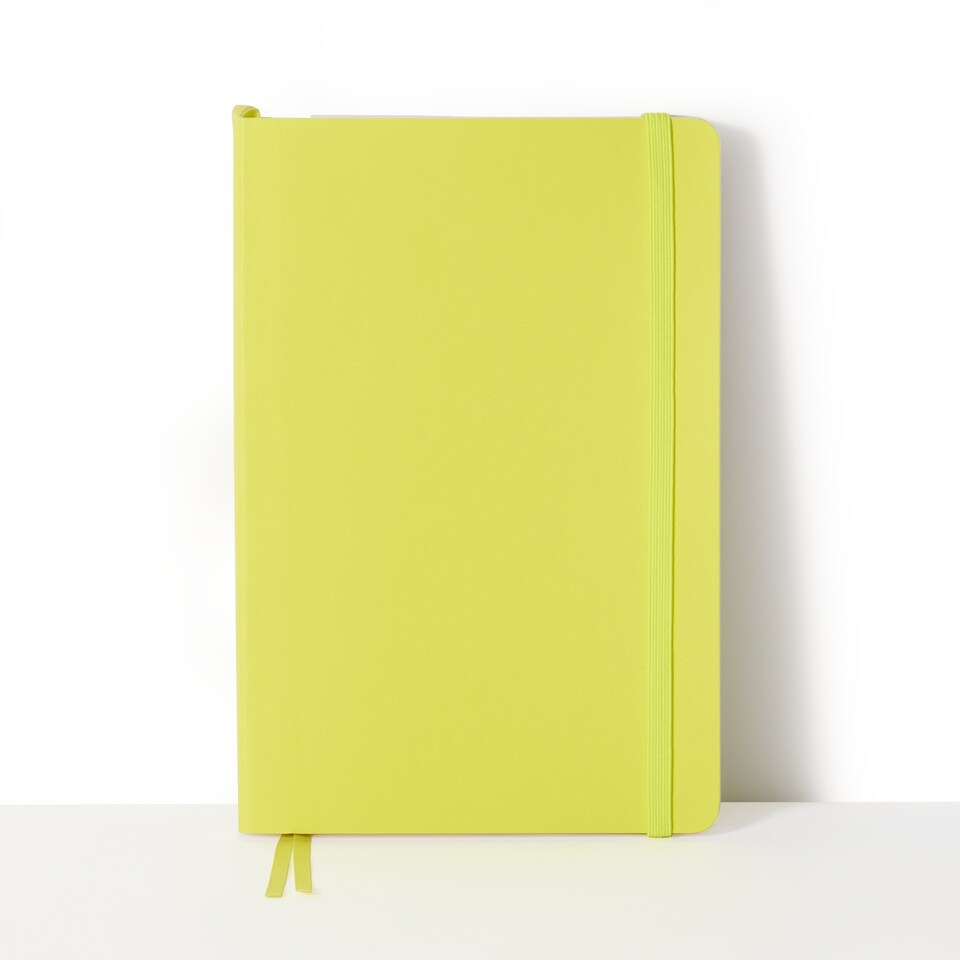 image 1 of Paperchase Agenzio Medium Lime Ruled Notebook