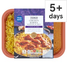 Tesco Chicken Korma With Pilau Rice 400G