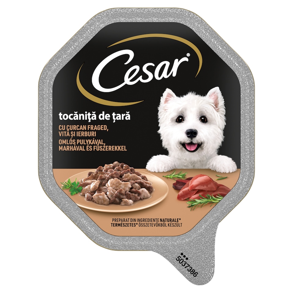 Caesar Complete Wet Food for Adult Dogs with Turkey, Beef and Herbs 150 g