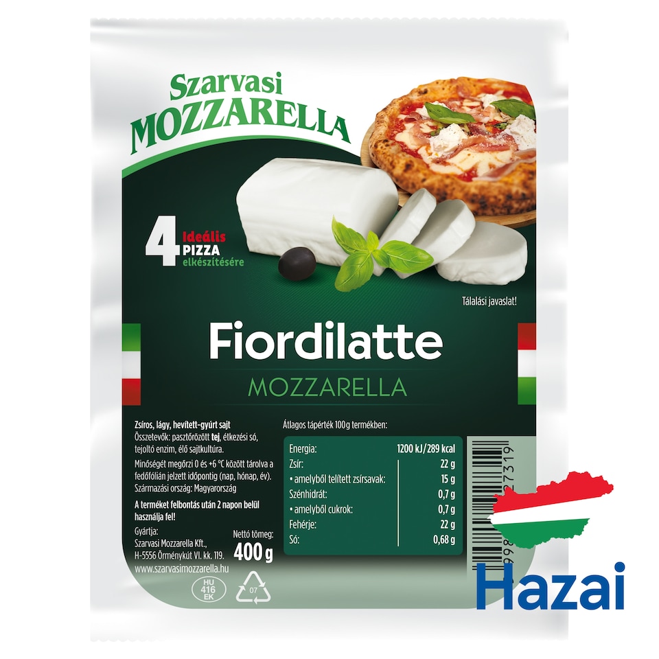 Szarvasi Mozzarella Fiordilatte 400 g