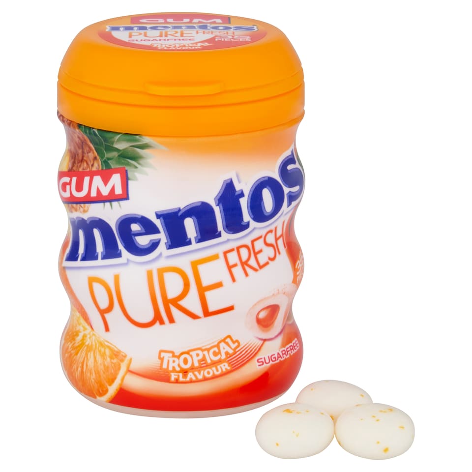image 1 of Mentos Pure Fresh Tropical Gum 35 Pieces 70G