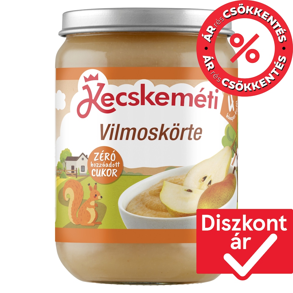 Kecskeméti vilmoskörte bébidesszert 4 hónapos kortól 190 g