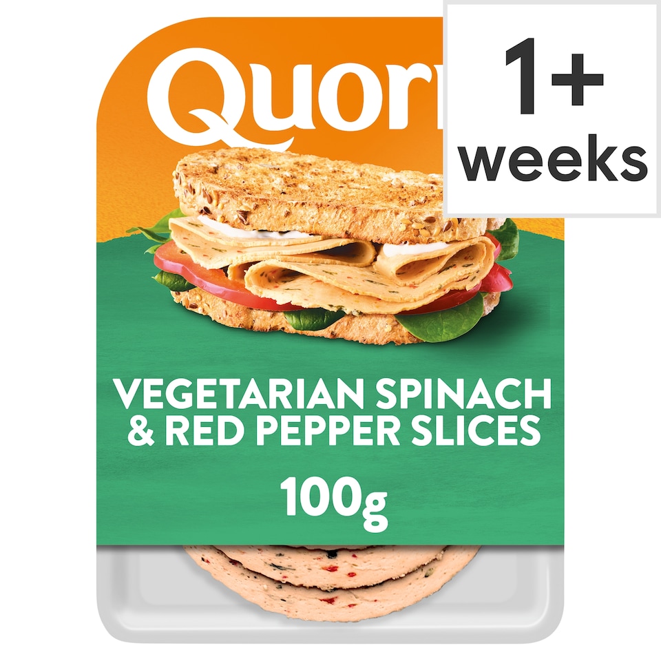 image 1 of Quorn Spinach And Red Pepper Slices 100G