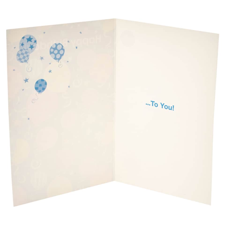 image 1 of Best Wishes Birthday Card Balloons