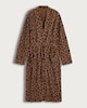 image 2 of F&F Fleece Leopard Print Dressing Gown in Multi Brown