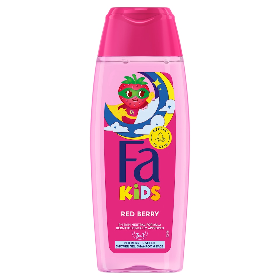 Fa Kids 3 az 1-ben tusfürdő és sampon piros bogyós gyümölcs illattal 250 ml  1. kép