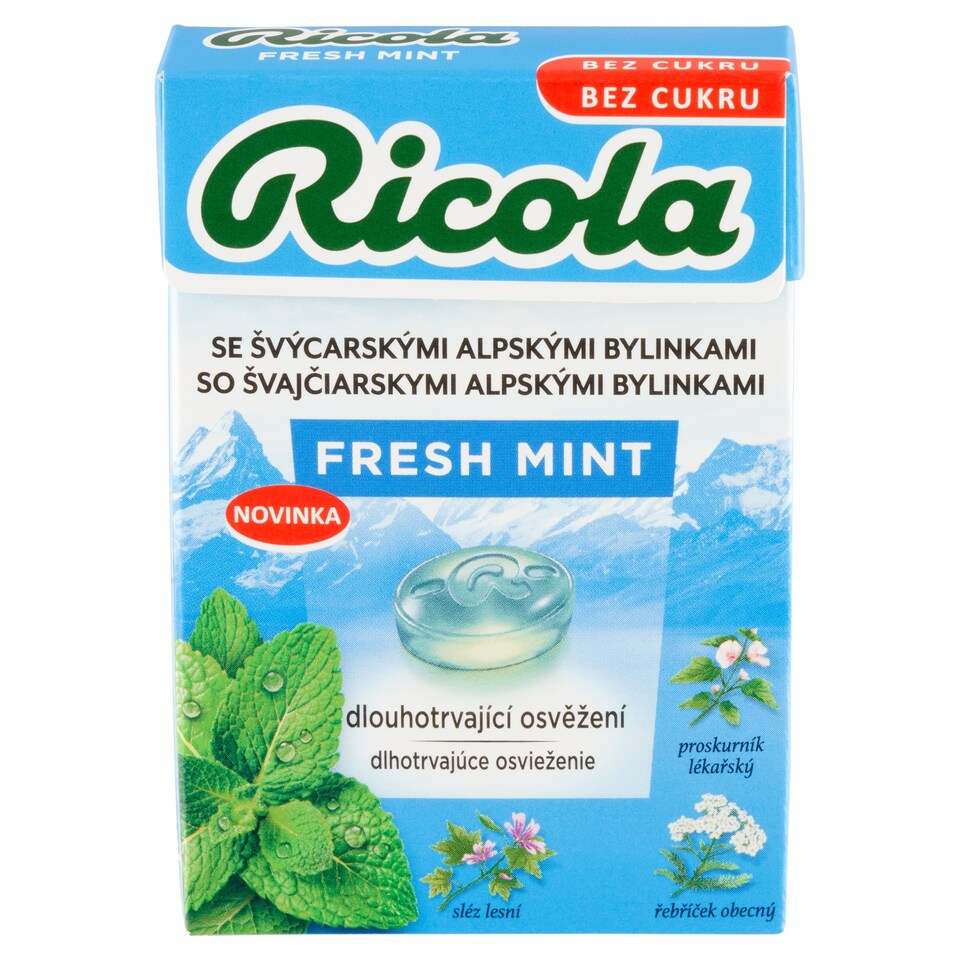 image 1 of Ricola Fresh Mint Swiss Herbal Candies without Sugar 40 g