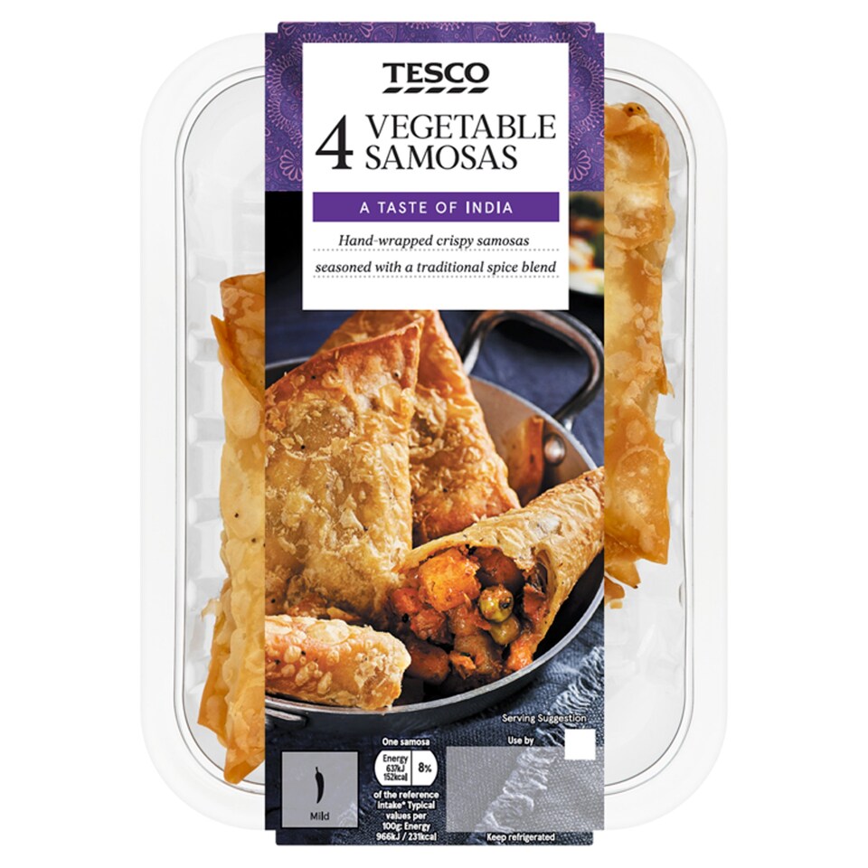 Tesco Indian Vegetable Samosa 278G