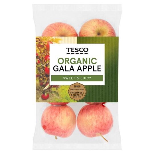 Tesco Organic Gala Apples 630G Tesco Groceries